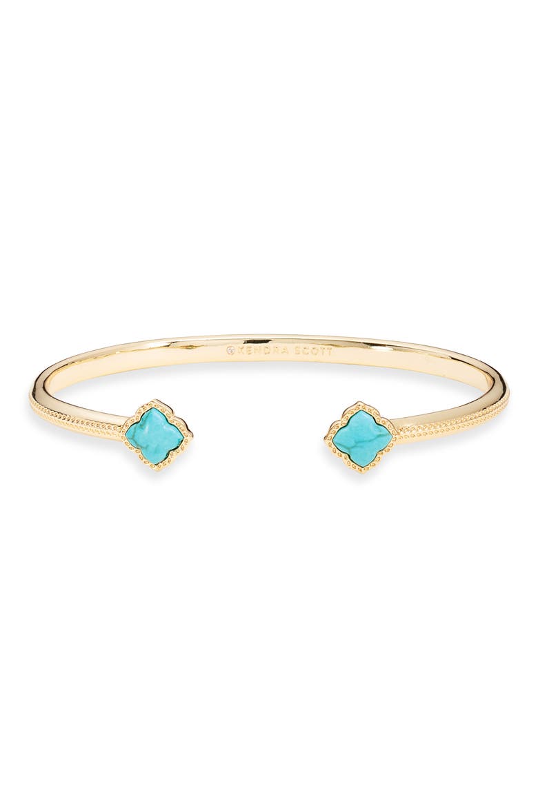 Mallory Stone Cuff Bracelet, Main, color, GOLD VARIEGATED TURQ