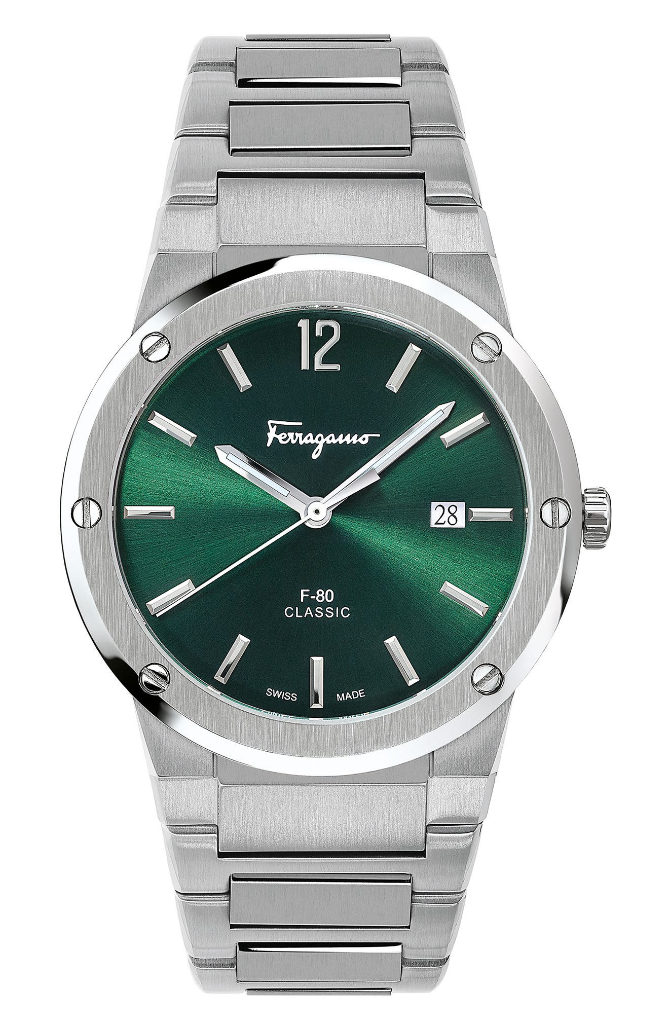FERRAGAMO Salvatore Ferragamo F-80 Classic Bracelet Watch, 41mm