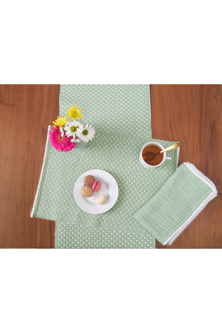 Bahar Machine Wash Table Runner 14 x 72", Alternate, color, Green