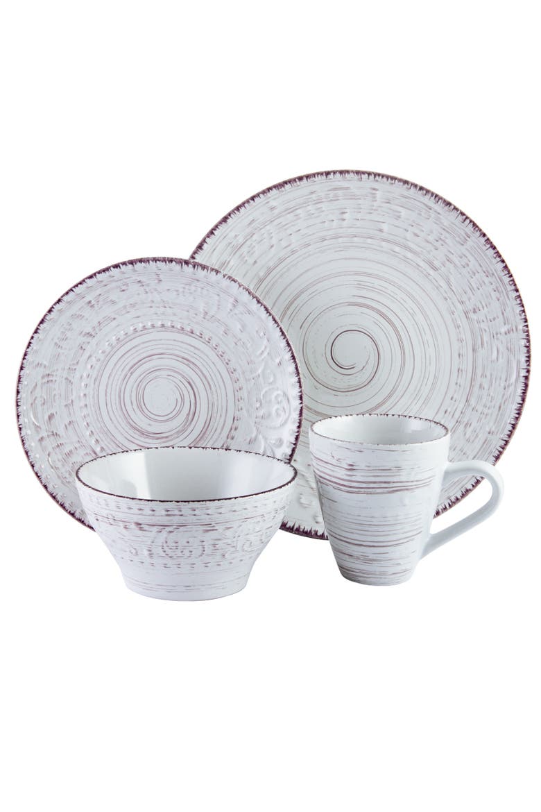 Malibu Sands 16-Piece Dinnerware Set in Shell, Alternate, color, Blue