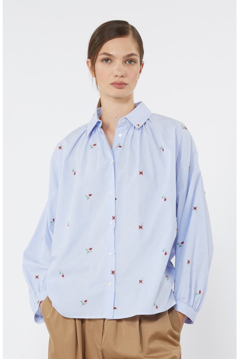 Embroidered Shirt, Alternate, color, LIGHT BLUE