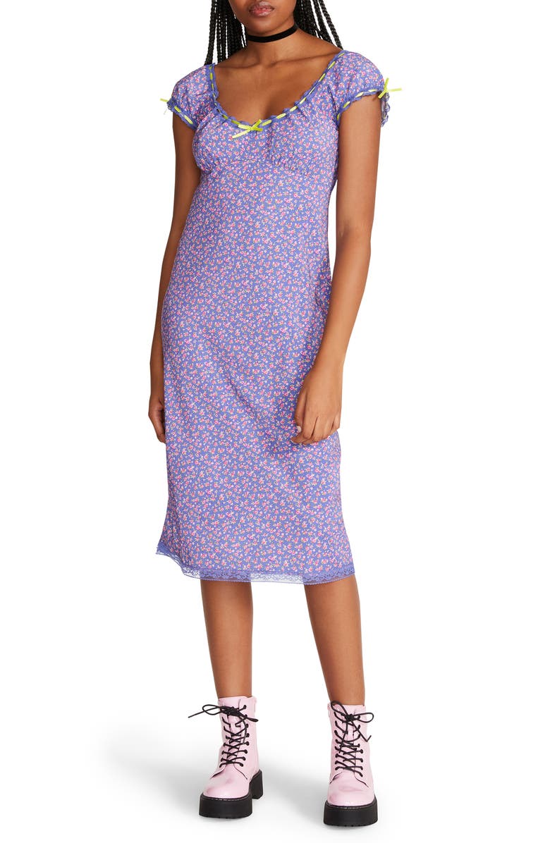 Betsey Johnson Malibu Midi Calico Ditsy Print Dress, Main, color,