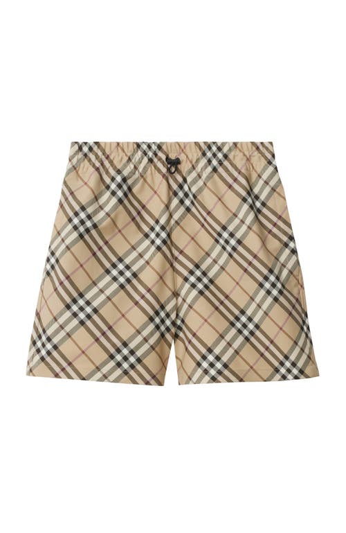 Burberry Vintage Check-print Shorts In Alabaster