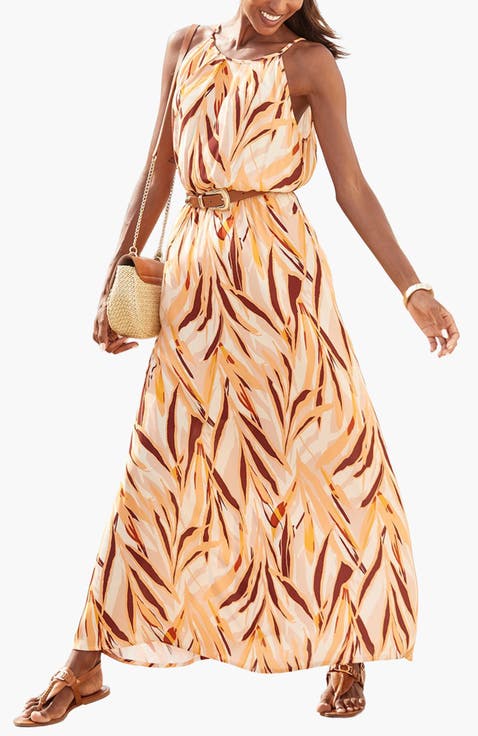 Women's High Neck Sleeveless Maxi Dress