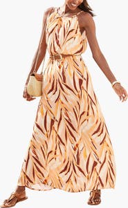 LASCANA High Neck Sleeveless Maxi Dress