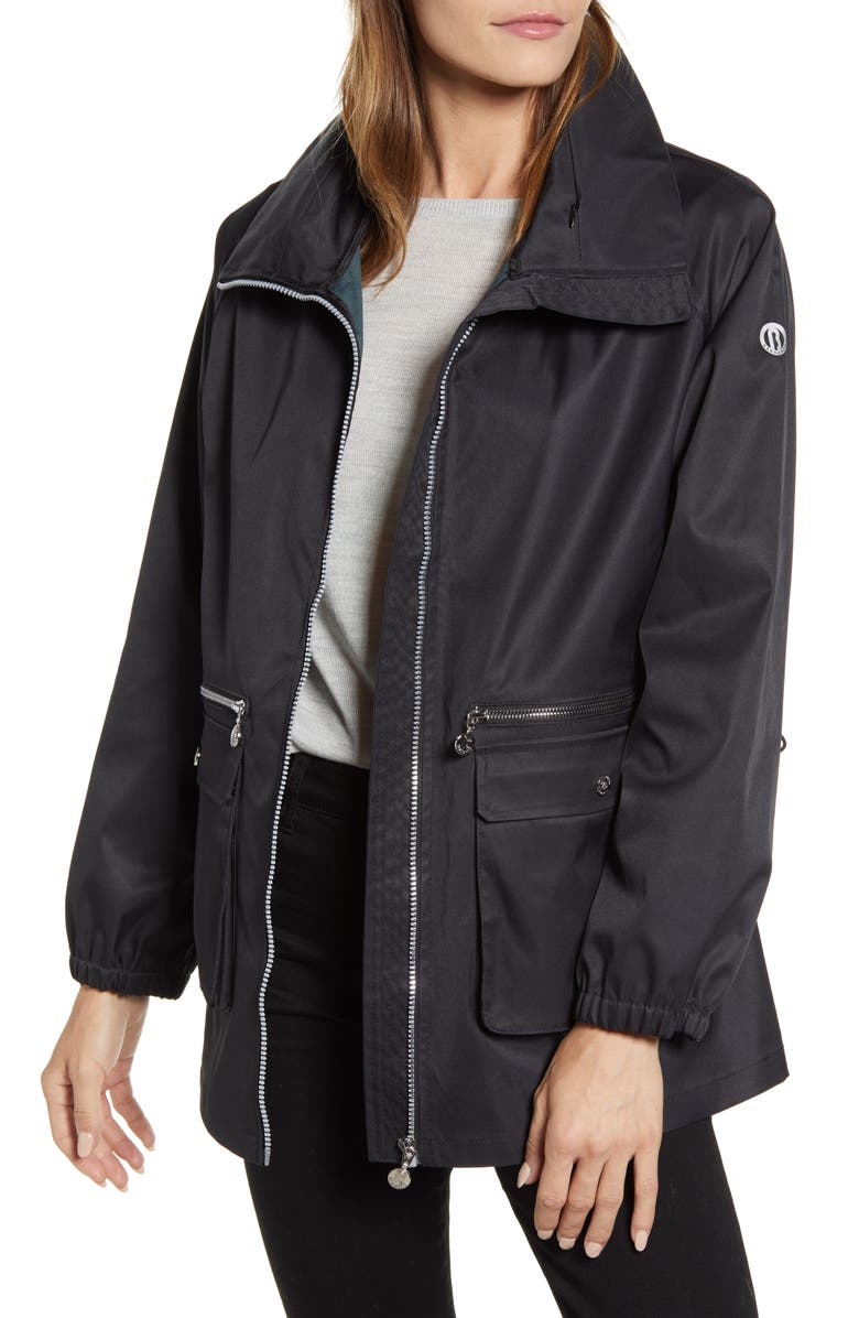 Bernardo Short Water Resistant Raincoat, Main, color, 