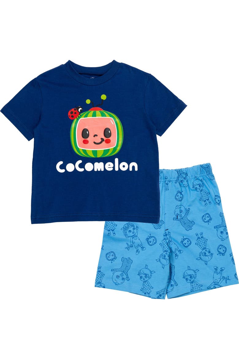 2-Piece Tee and Shorts Set, Main, color, Cocomelon Navy Blue