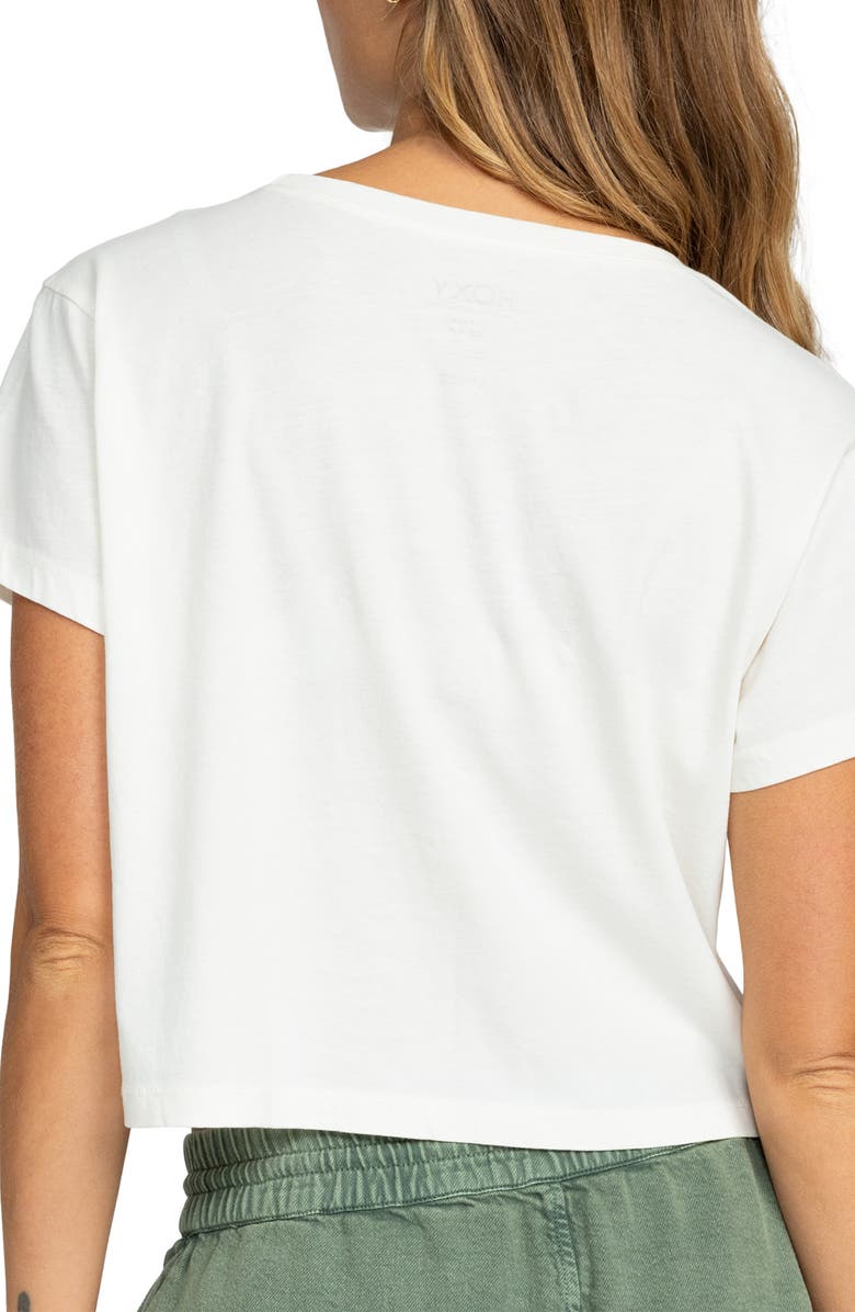 Roxy Hibiscus Paradise Crop Graphic T-Shirt, Alternate, color, Snow White