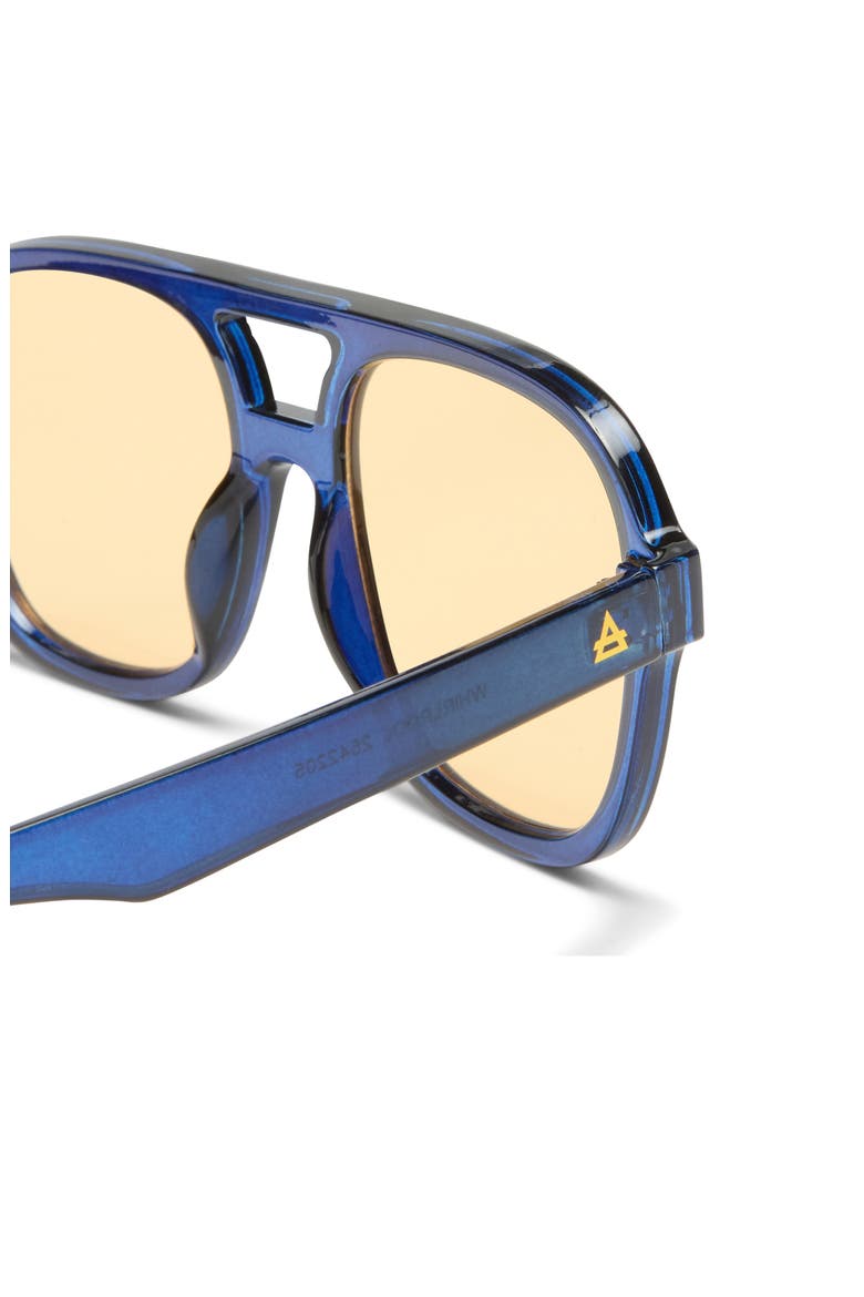 Whirlpool 53mm Aviator Sunglasses, Alternate, color, NAVY/GOLDEN TINT
