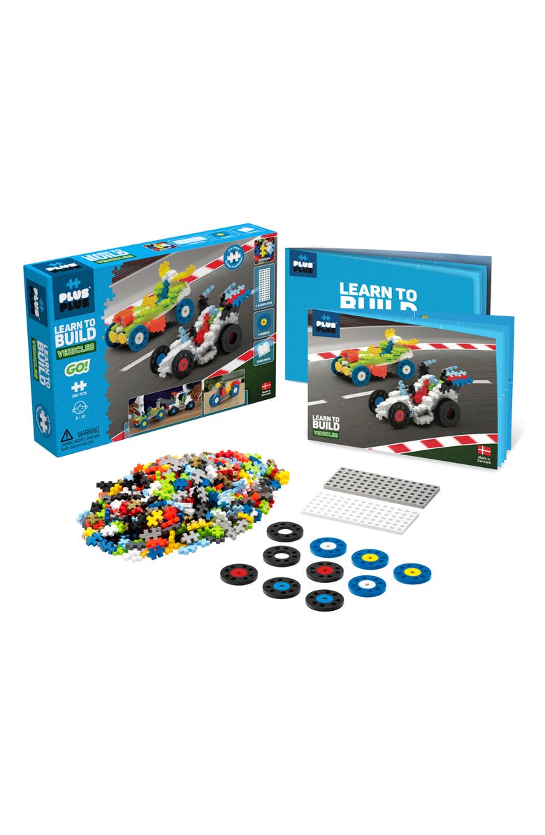 Plus-Plus USA Learn to Build GO! Vehicles Set, Main, color, Blue