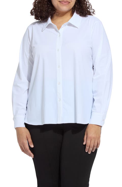 Connie Slim Fit Button-Up Shirt (Plus)