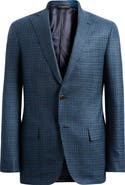 Heritage Gold Milano Regular Fit Green Check Super 130s Wool Sport Coat