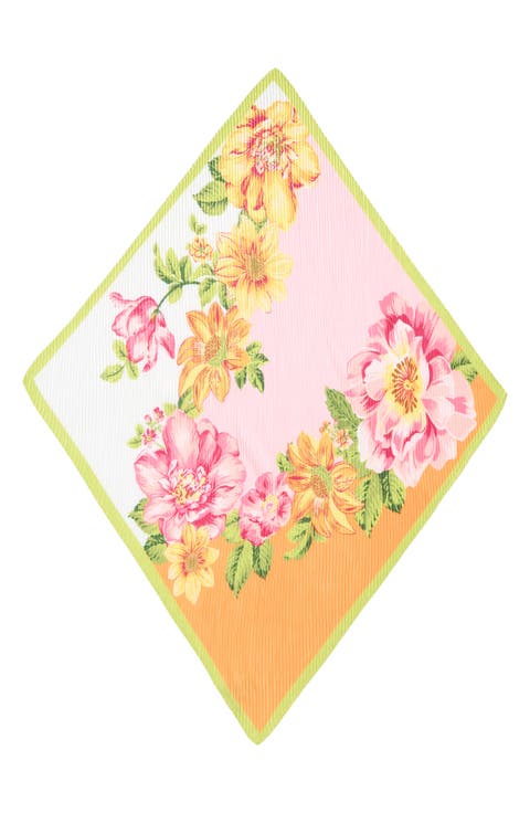 Sunshine Garden Pleated Diamond Scarf