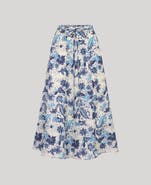 Really Wild Clothing Ivy Silk Cotton Midi Skirt