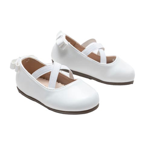 Charmed Cross Banded Ribbon Flats (Walker & Toddler)