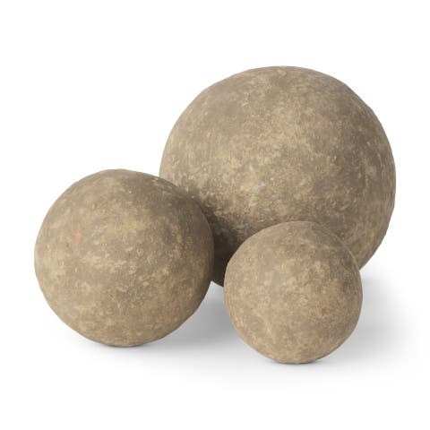 Sunita Set of 3 Paper Mache Orbs