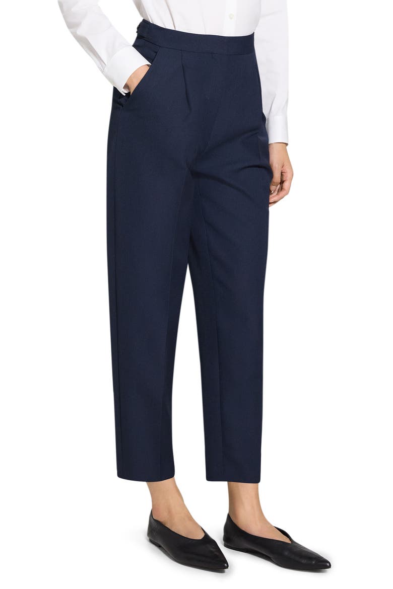 Wool Blend Pleated Pants, Alternate, color, NOCTURNE NAVY