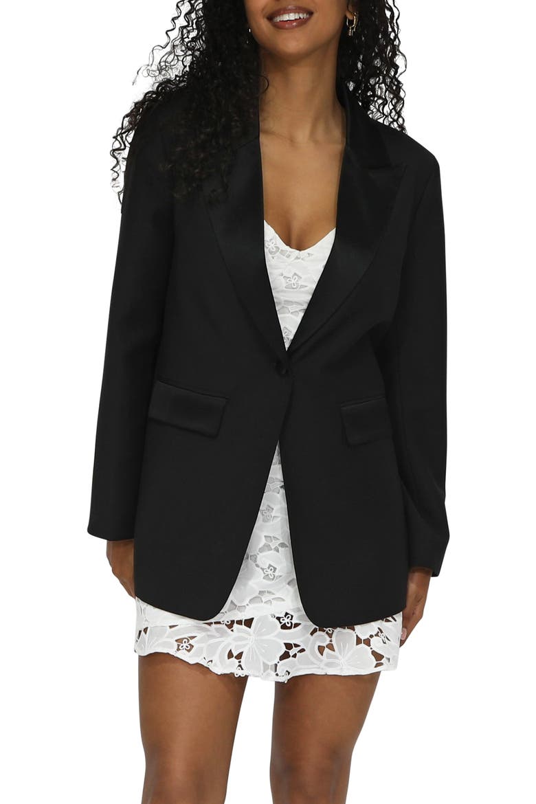 Head To Head Tuxedo Jacket, Alternate, color, Black
