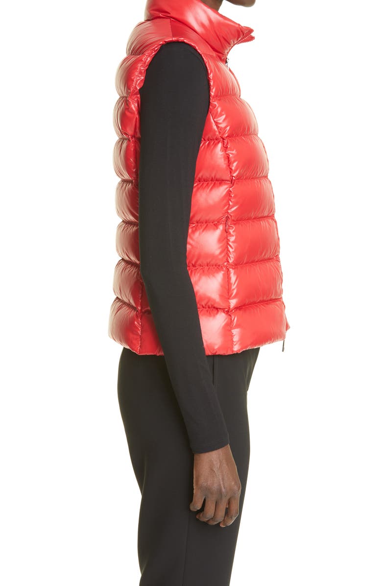 Moncler Ghany Water Resistant Down Puffer Vest, Alternate, color, Red