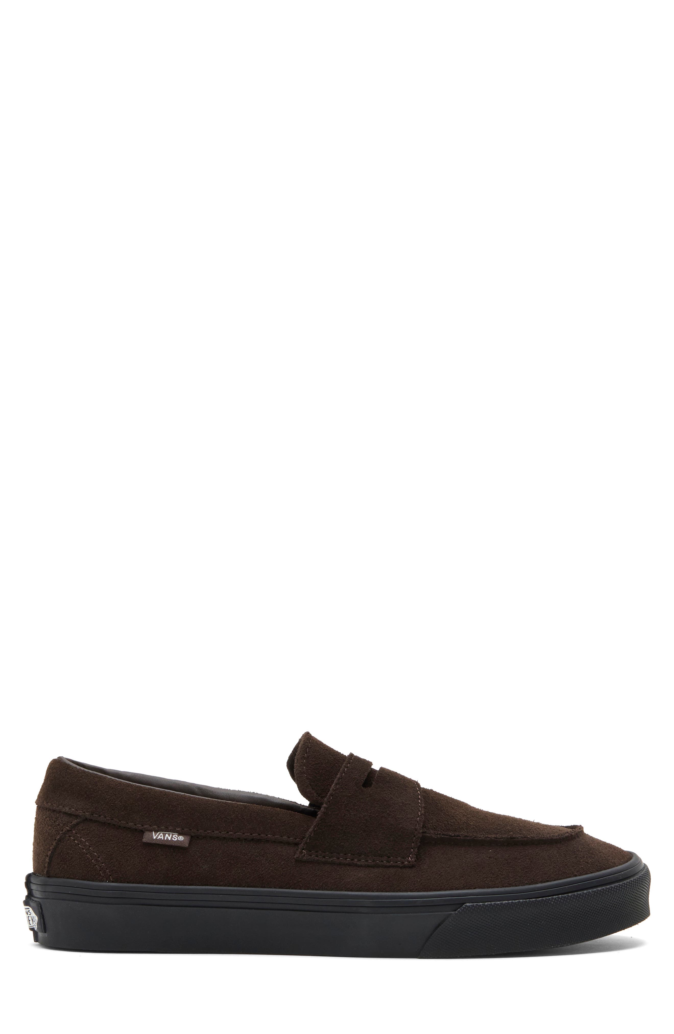 Suede Loafer, Alternate, color, BROWN