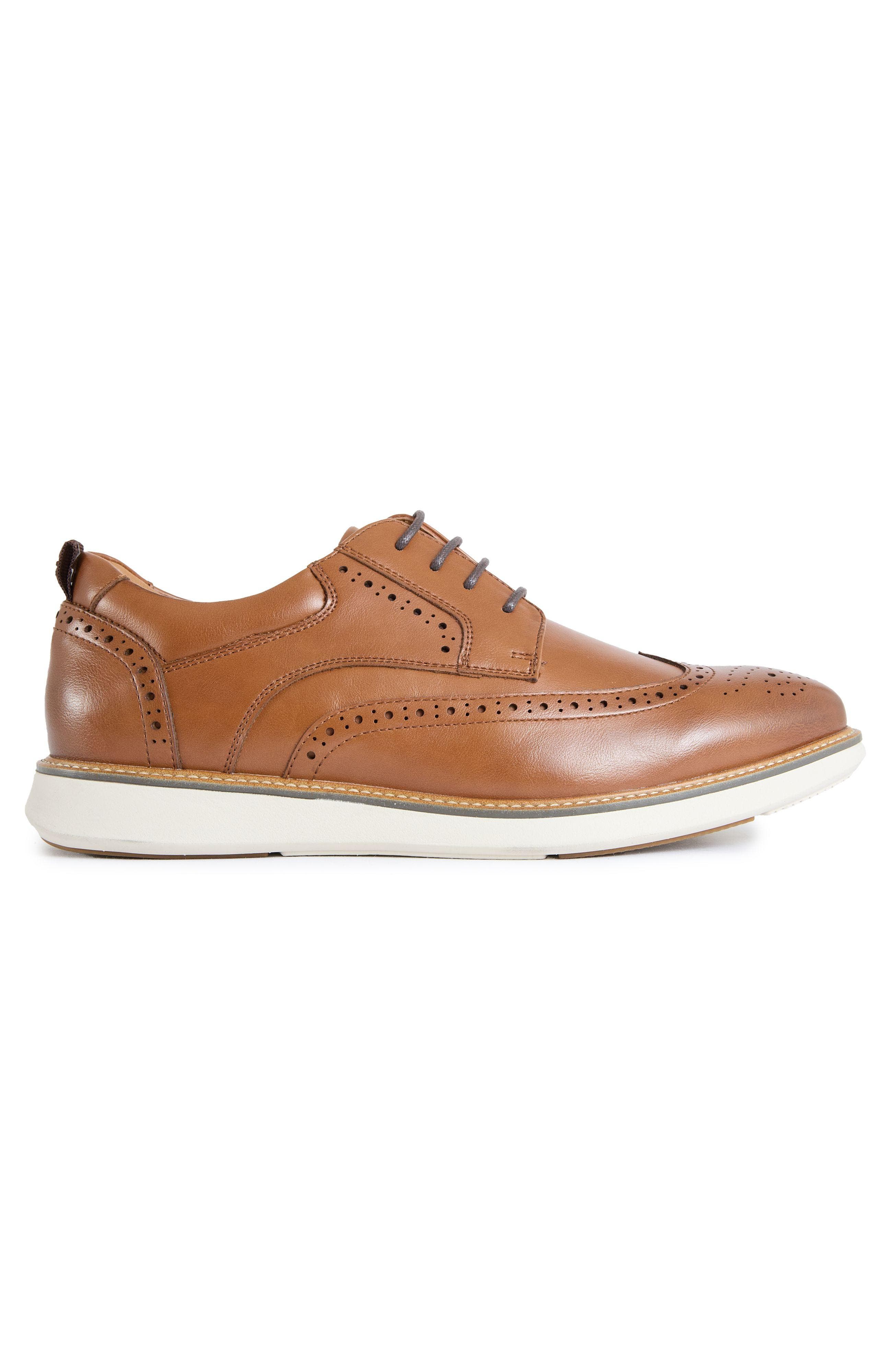 Okra Brogue Casual Shoes, Main, color, Brown