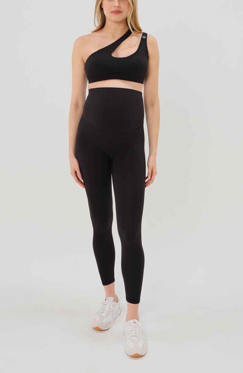 AXK Women's Athletic Maternity Legging with Supportive Belly Band, Main, color, Black