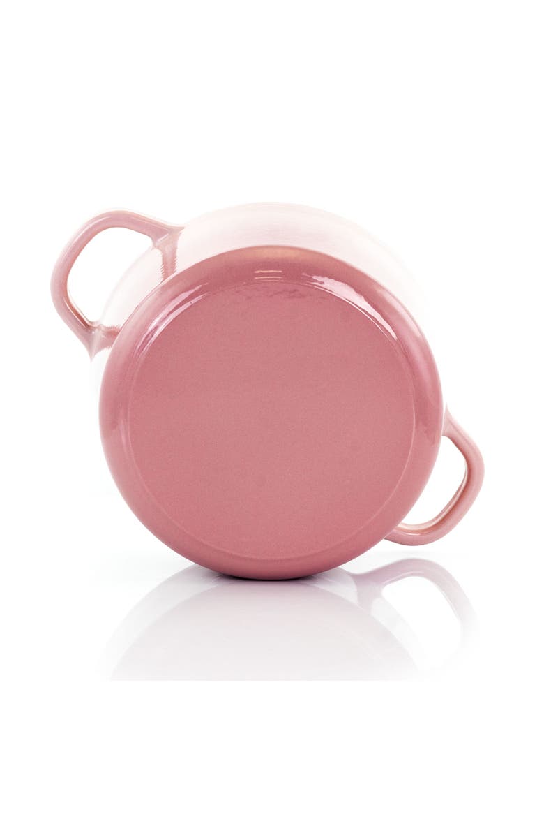 Artisan 2 Piece 3 Quarts Enamled Cast Iron Dutch Oven, Alternate, color, Blush Pink