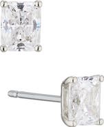 Nadri Modern Luv Small Emerald Cut Cubic Zirconia Stud Earrings