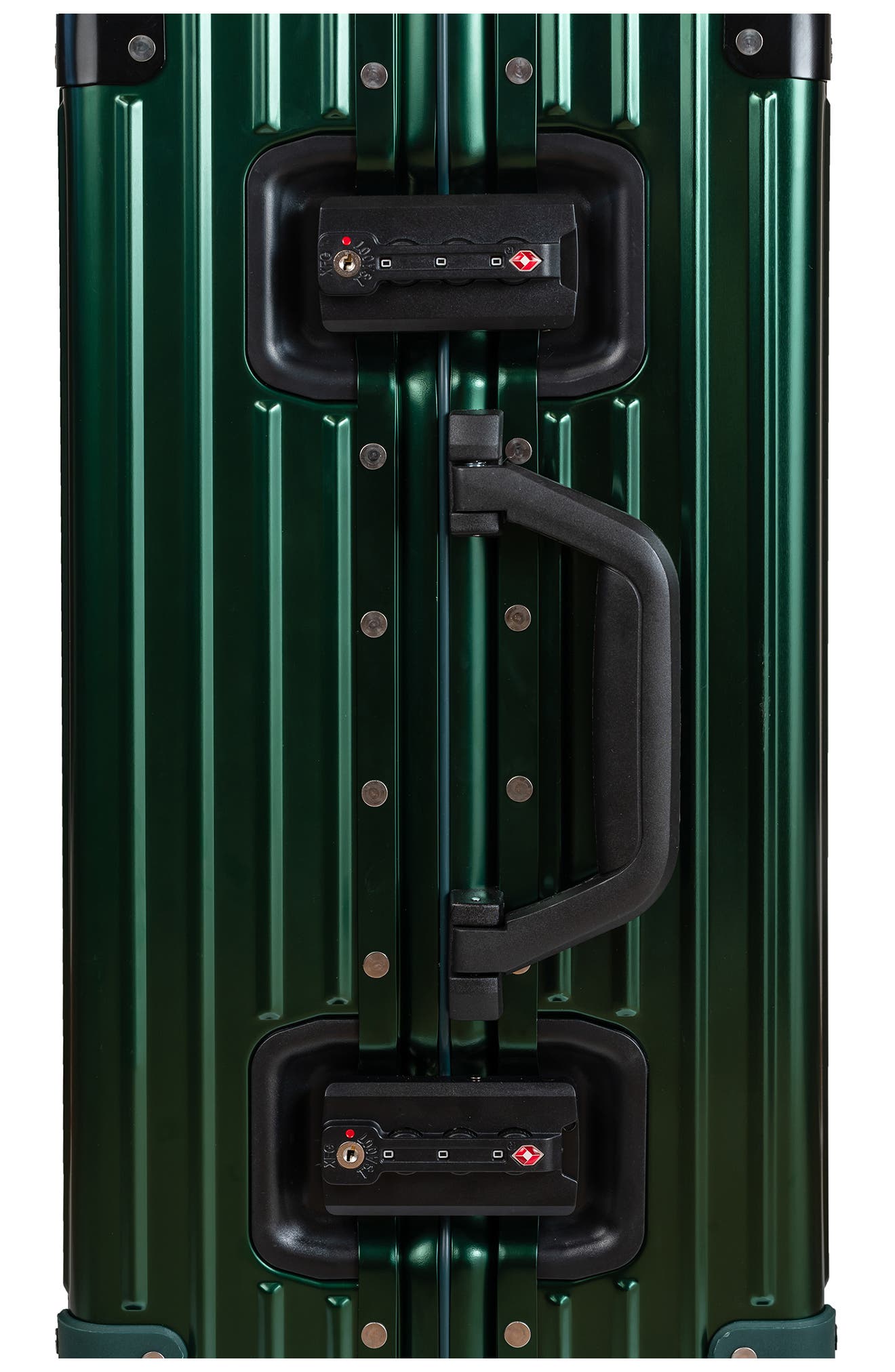 CHAMPS Aluminum Hardside Spinner Suitcase Carry-On, Alternate, color, Green