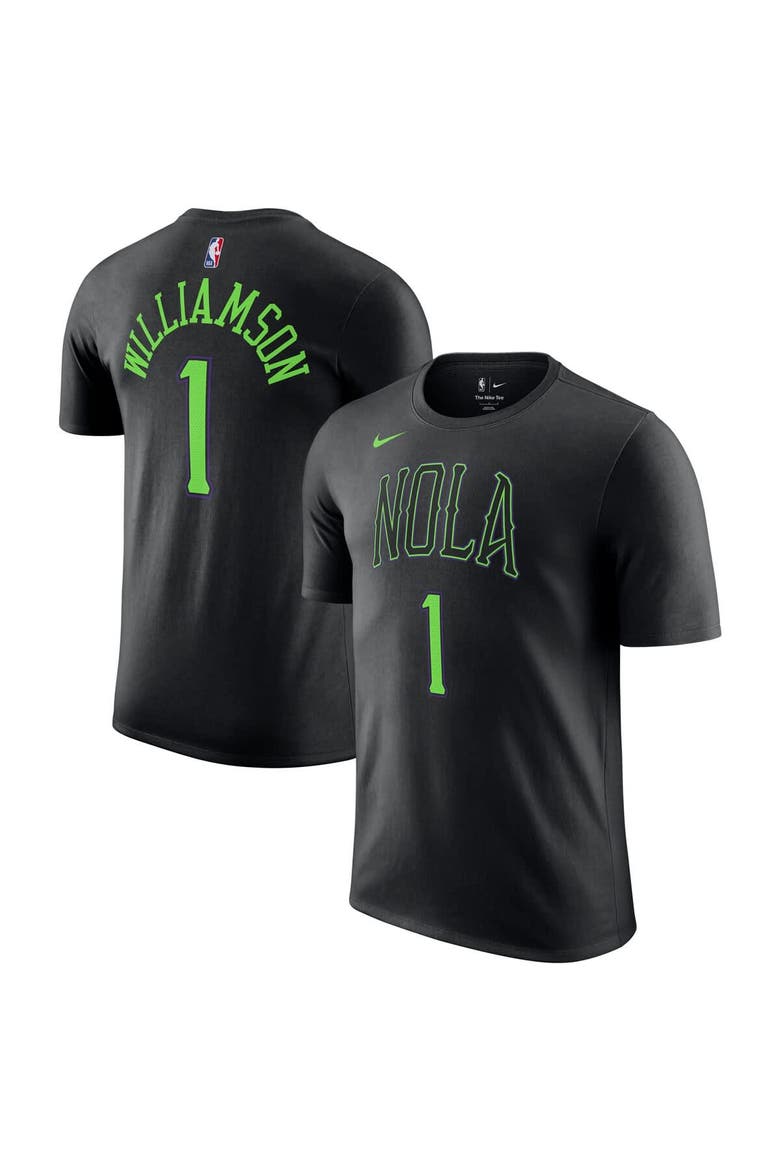 Unisex Nike Zion Williamson Black New Orleans Pelicans 2025/26 City Edition Name & Number T-Shirt, Main, color, Black