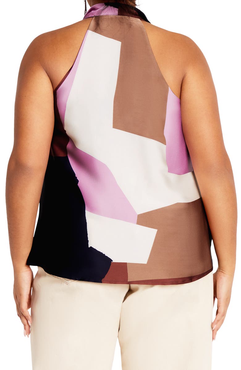 City Chic Chloe Print Cowl Neck Sleeveless Top, Alternate, color, 