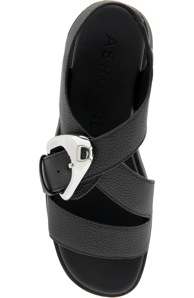 Aerosoles Fez Strappy Sandal, Alternate, color, Black Pebbled Leather