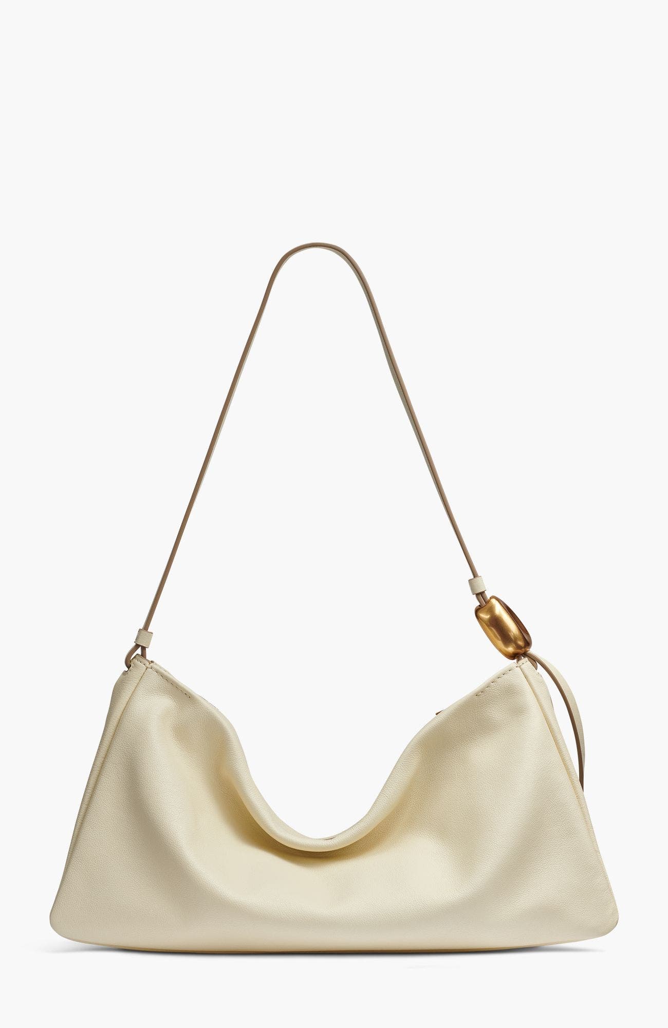 Velvet Large Shoulder Bag, Alternate, color, Buttercream