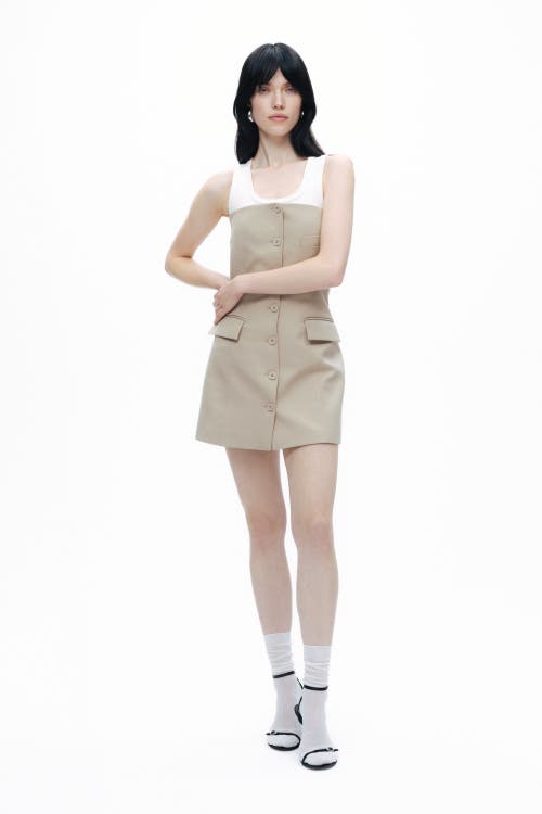 Nocturne Strapless Mini Dress In Beige