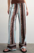 Topshop Stripe Linen Blend Pants