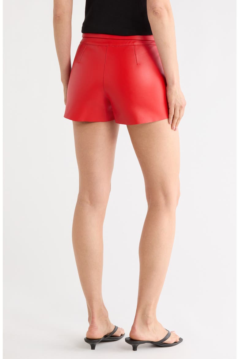 Leather Shorts, Alternate, color, POPPY