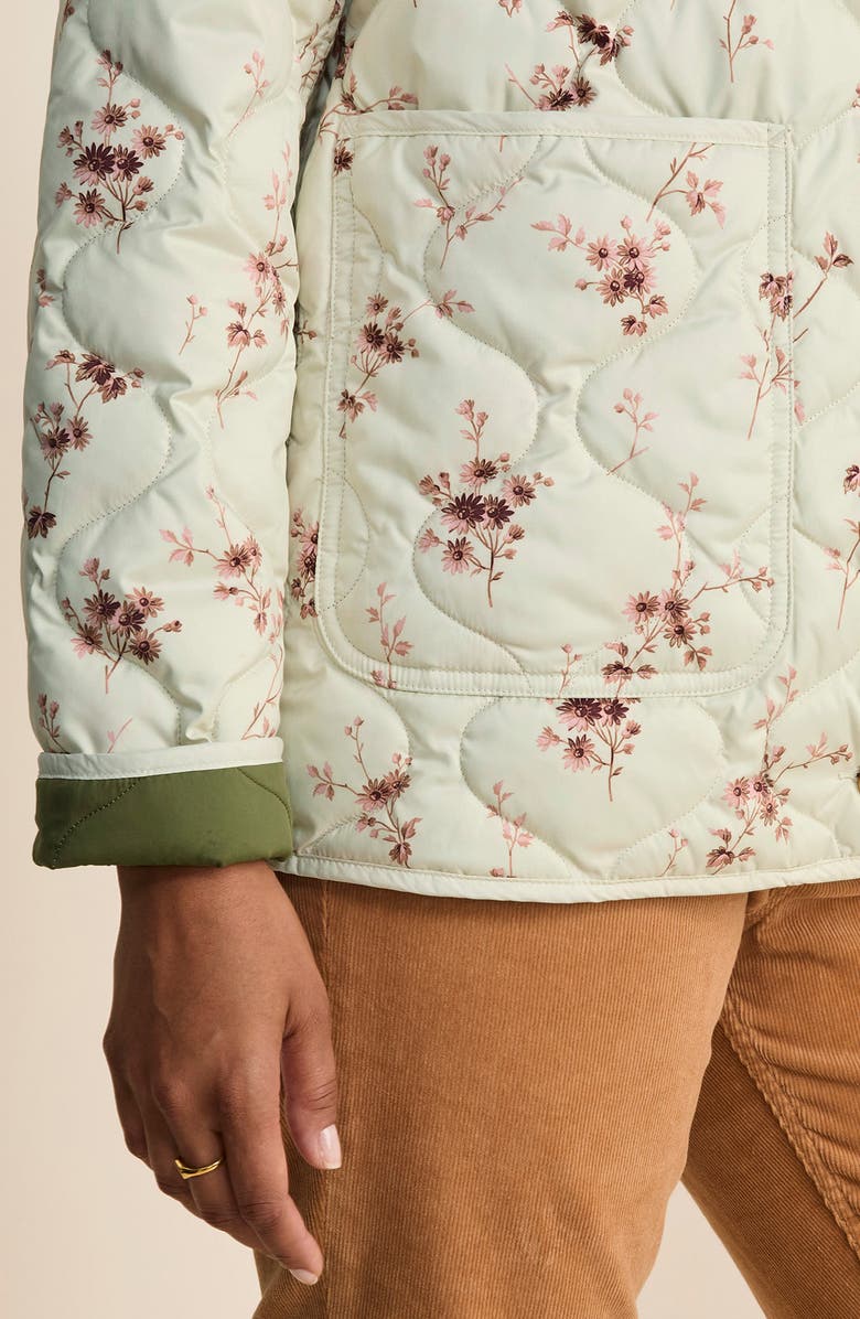 vineyard vines Floral Quilted Jacket, Alternate, color, Sienna Floral - Stone