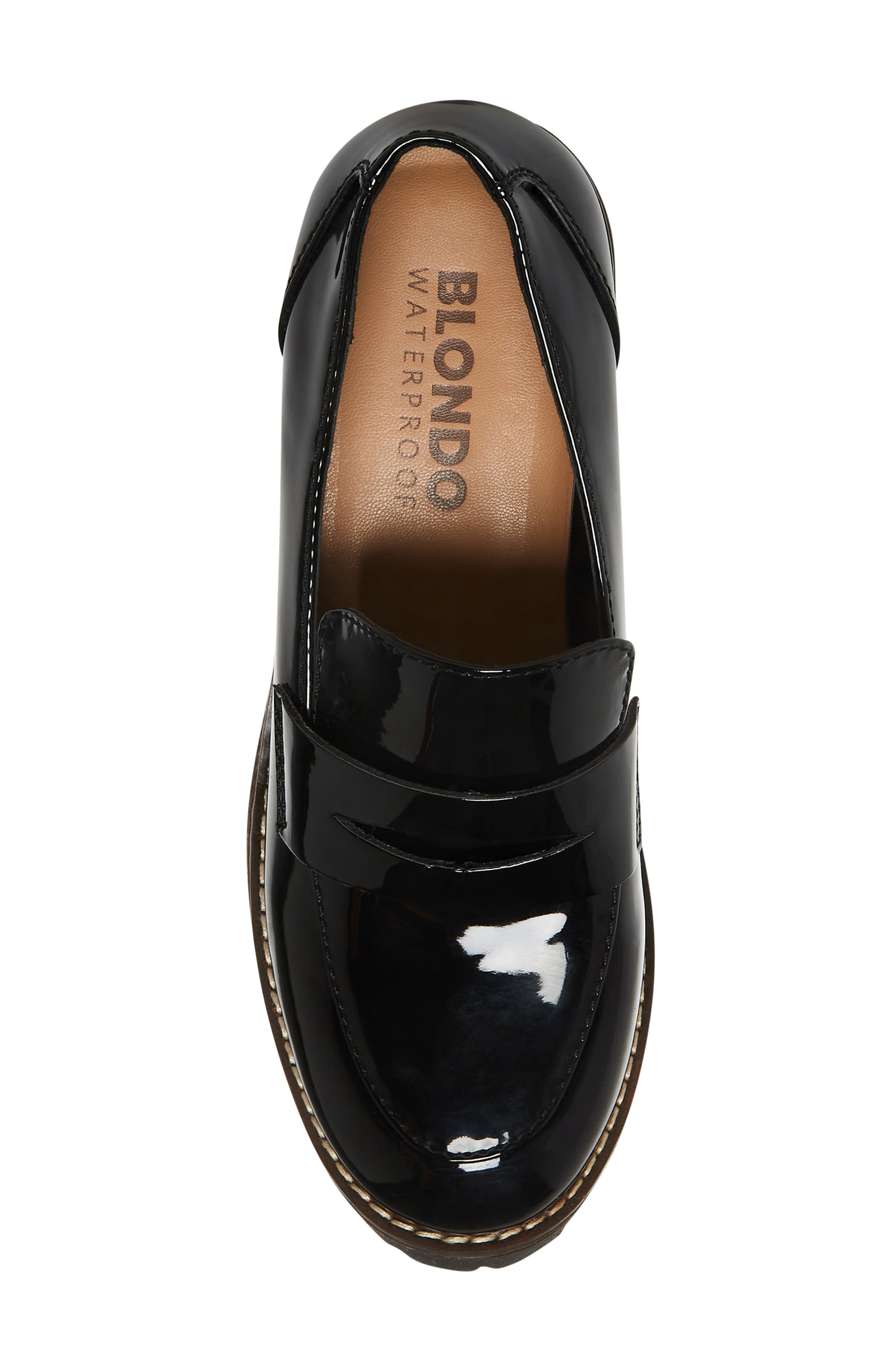Dulce Waterproof Loafer Pump, Alternate, color, BLACK PATENT