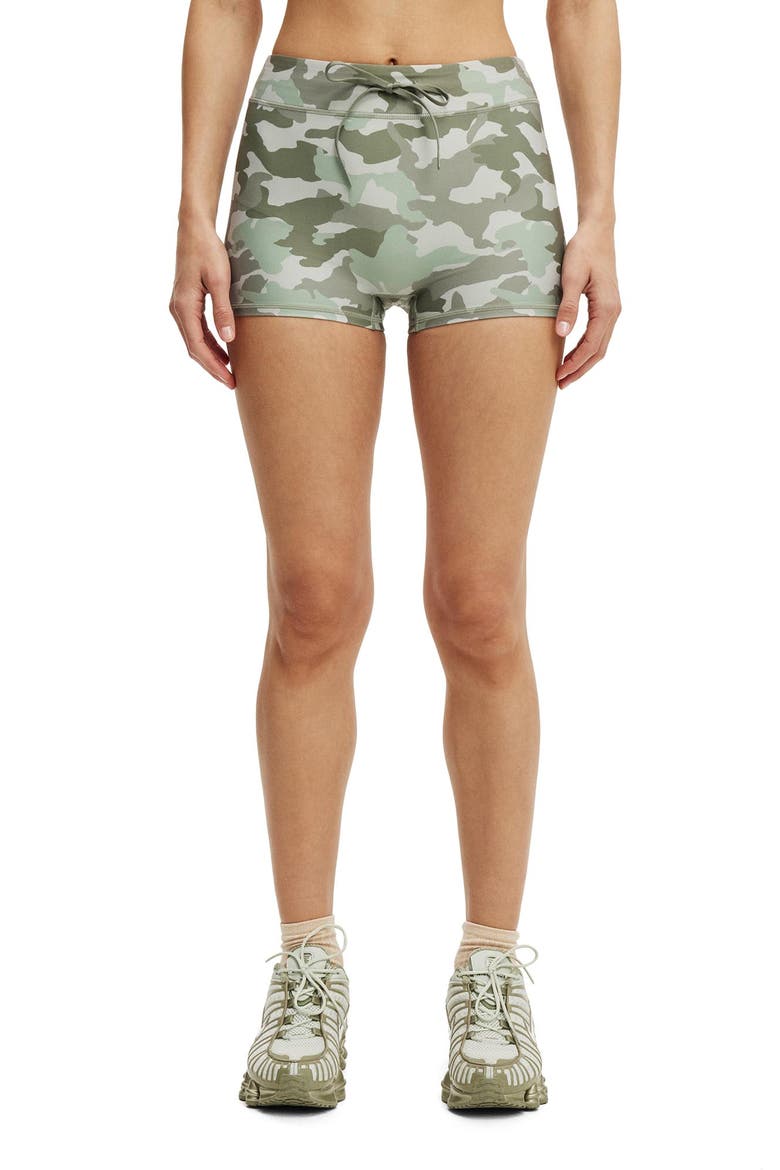 Women's Active Ultra Soft Tie Front Micro Short, Main, color, Camo