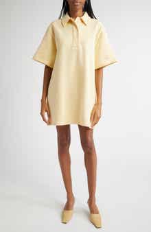 Stand Studio Kennedi Oversize Organic Cotton Jersey Polo Dress