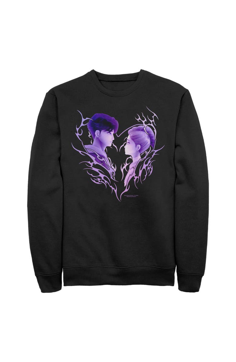 KPop Demon Hunters Men's KPop Demon Hunters Jinu and Rumi Love Sweatshirt, Main, color, Black