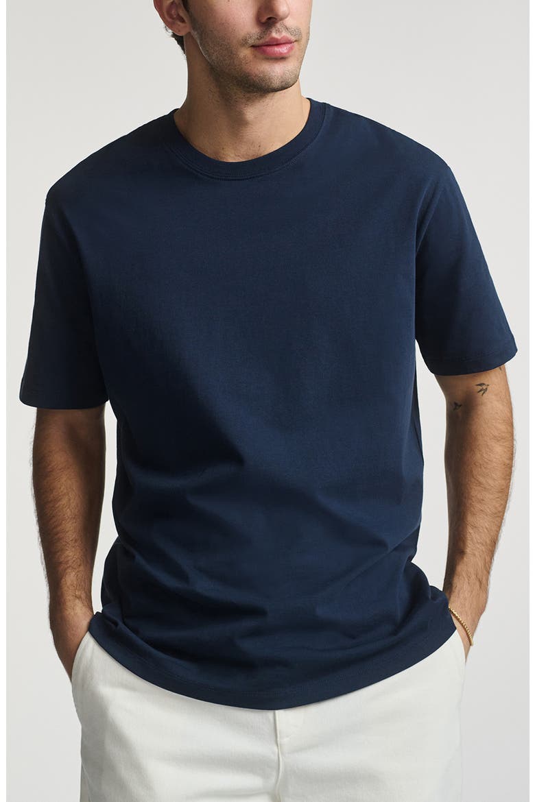 Crewneck T-Shirt, Main, color, BLACK IRIS