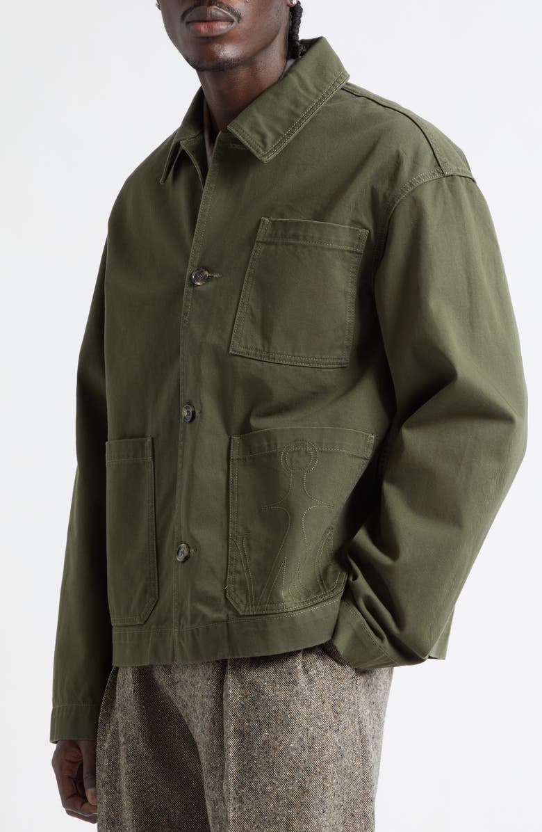 JW Anderson Anchor Patch Pocket Chore Jacket, Alternate, color, Washed Green