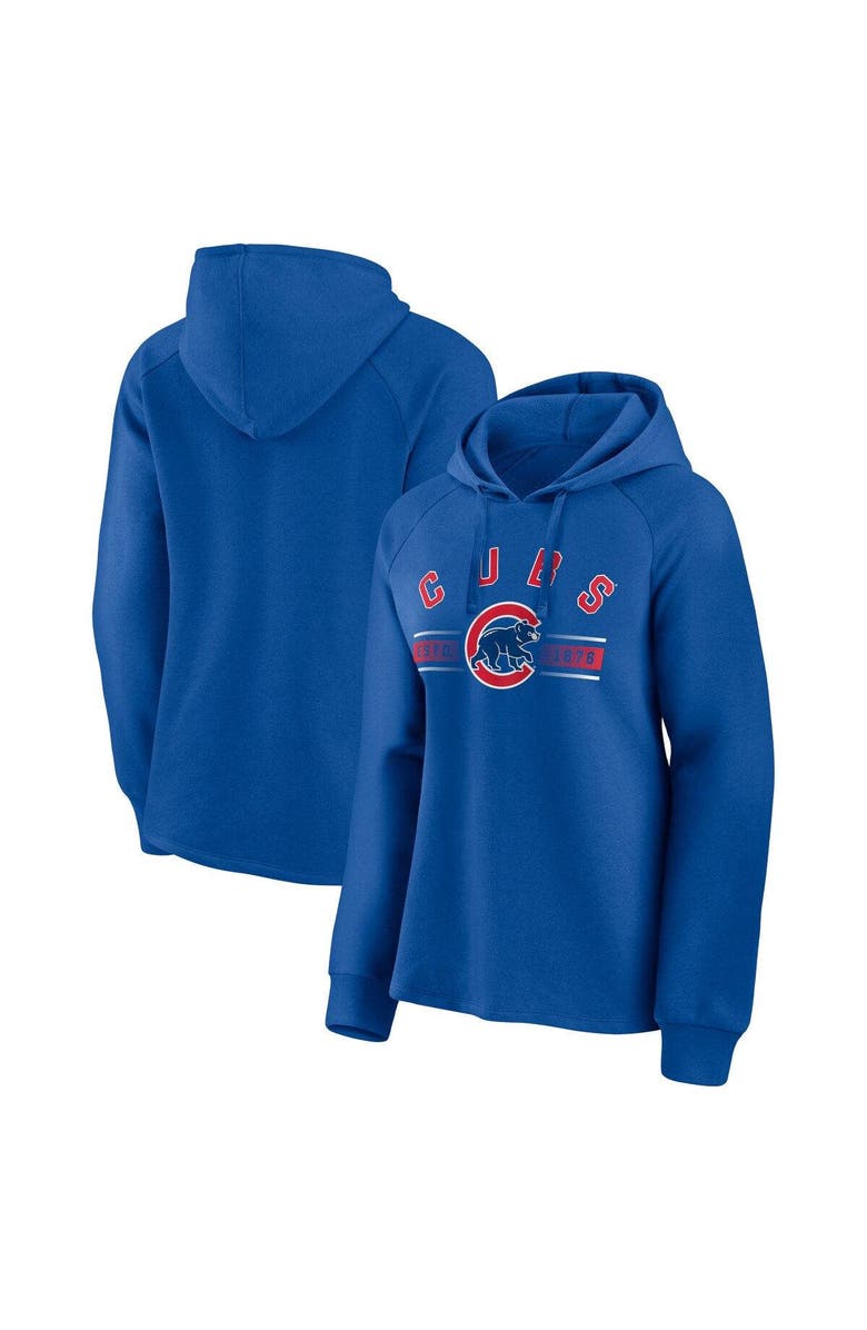 FANATICS Women's Fanatics Branded Royal Chicago Cubs Perfect Play Raglan Pullover Hoodie, Alternate, color, Royal