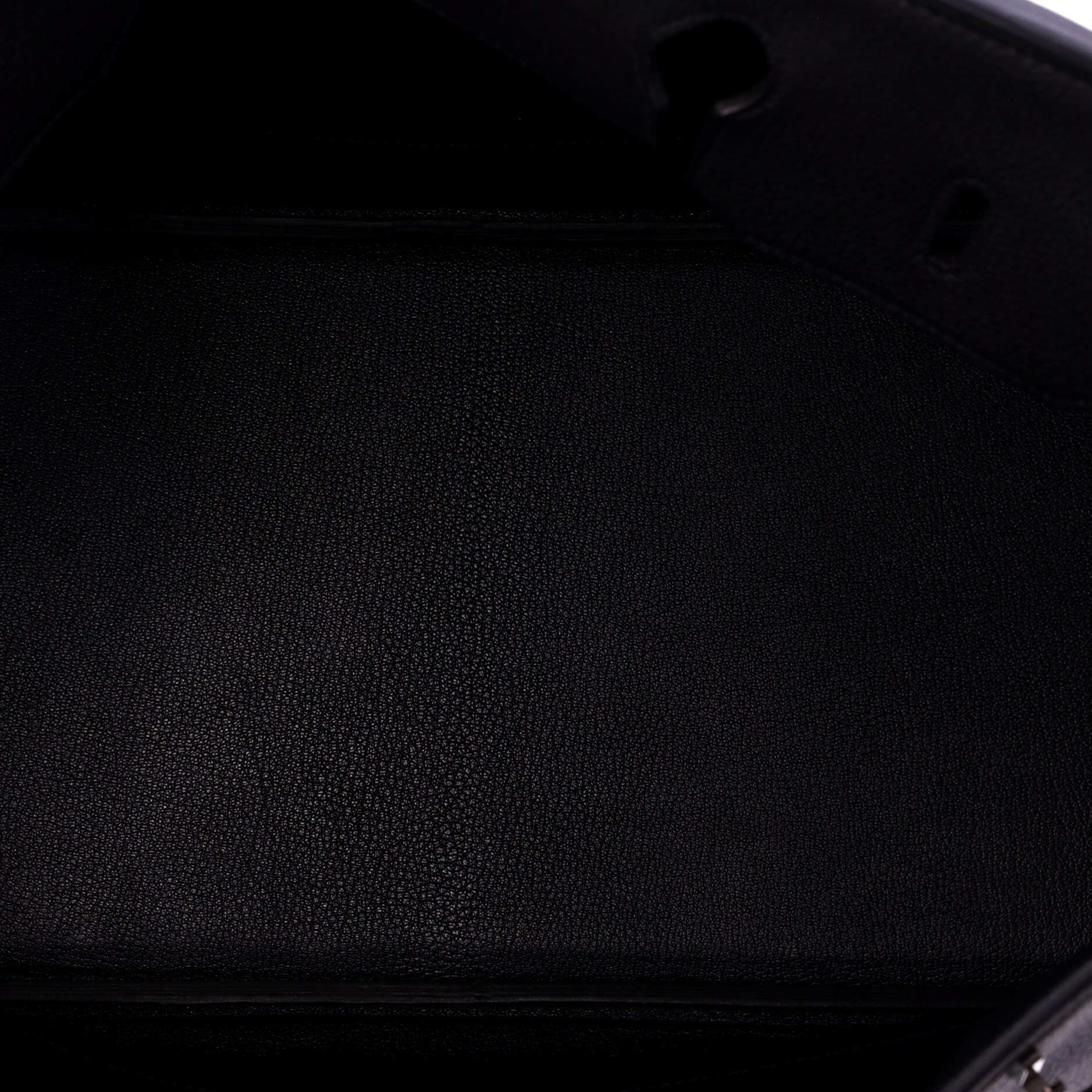 Pre-Owned Hermes Birkin Handbag Black Togo with Palladium Hardware 40, Alternate, color, Noir