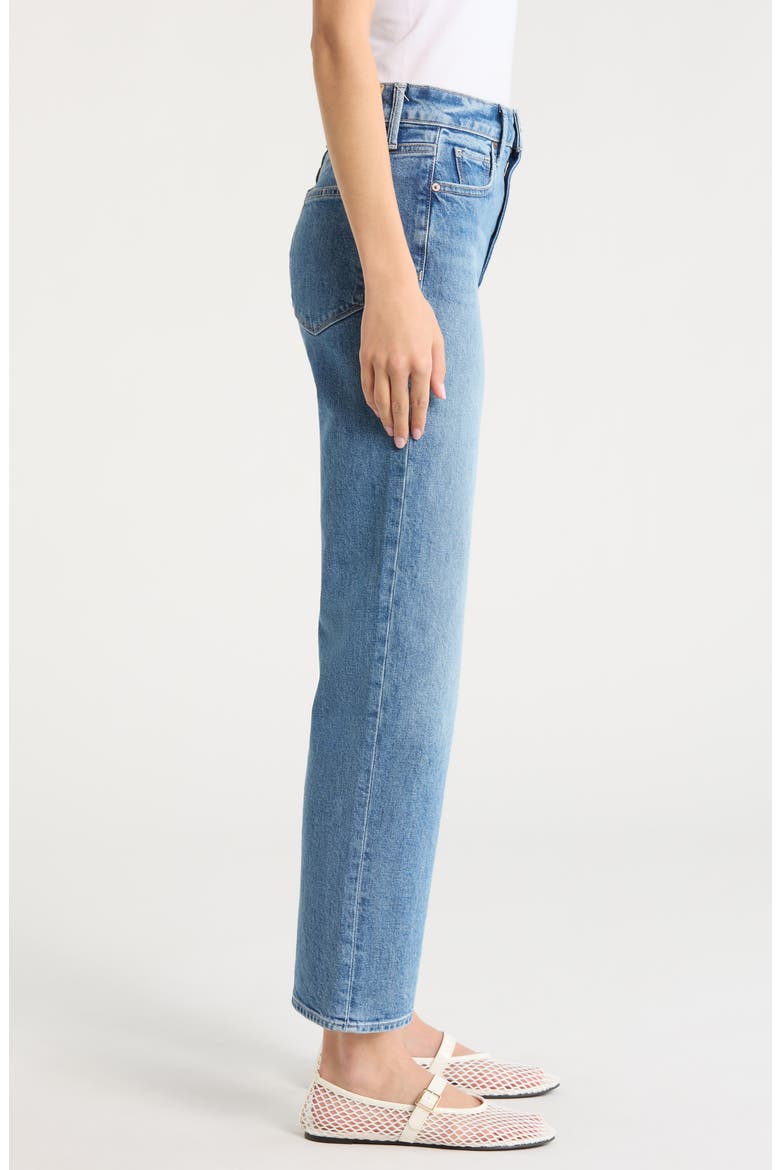 Stevie High Waist Ankle Straight Leg Jeans, Alternate, color, RIVAGE