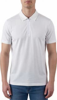 Victor Emmanuel Pima Cotton Knit Zip Polo