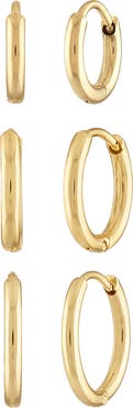 BEN ONI Set of 3 Huggie Hoops