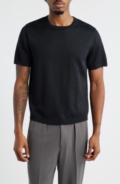 Short Sleeve Crewneck Sweater