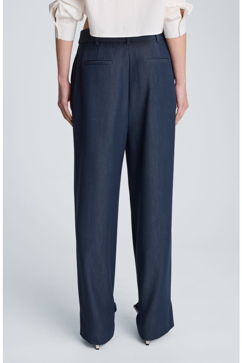 High Waist Belted Cuff Tapered Pants, Alternate, color, MIDNIGHT MELANGE
